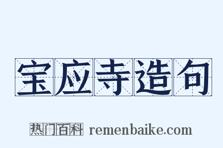 宝应寺造句是什么意思的图片